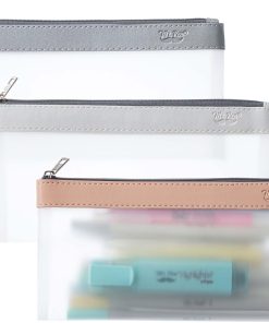 Mr. Pen- Clear Pencil Pouch. 8.50x4.25. 3 Pack. Durable TPU Material | Medium Water-Resistant Pencil Bags with Smooth Zipper. Multipurpose Clear Pouch for Stationery. School. Office