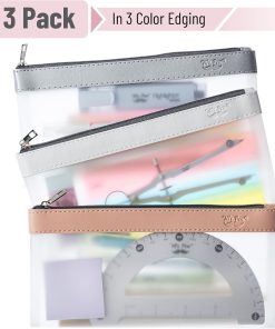 Alternative view of Mr. Pen- Clear Pencil Pouch. 8.50x4.25. 3 Pack. Durable TPU Material | Medium Water-Resistant Pencil Bags with Smooth Zipper. Multipurpose Clear Pouch for Stationery. School. Office
